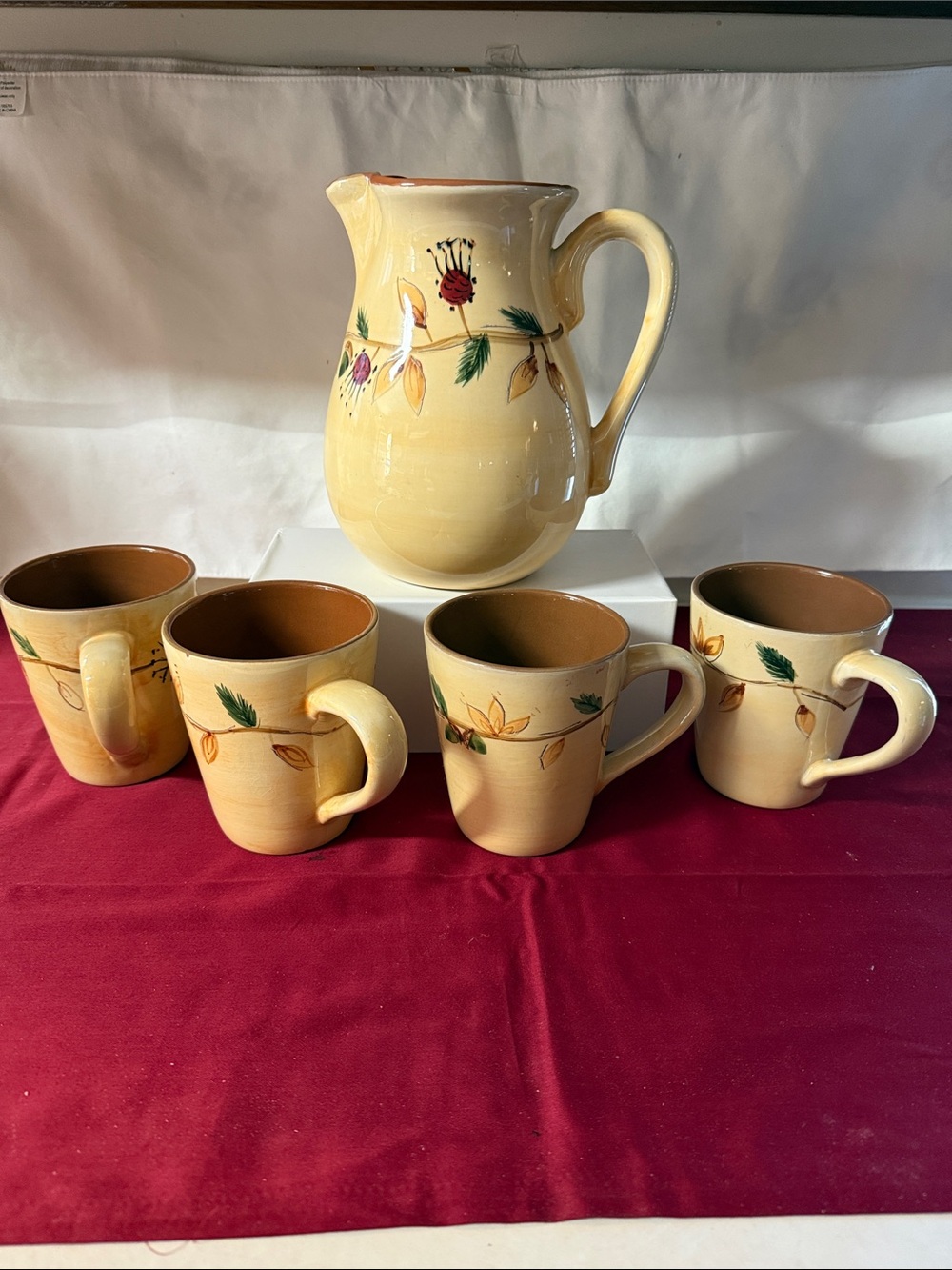 Pottery Barn Pitcher and Mug Set